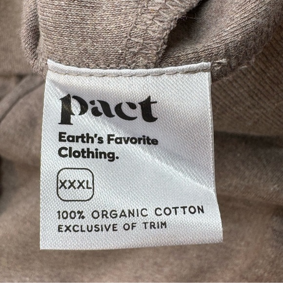 Pact NWOT Women's Deep Taupe Heather Airplane Joggers, 100% organic cotton, - Picture 7 of 13